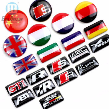 Brazilian Flags Three Color Dome Epoxy Rectangular Sticker